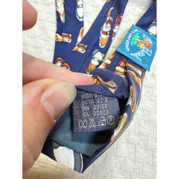 Echo Oxford Shoe Silk Tie Made in USA 55"L 4"W - Picture 6 of 10